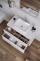 Мебель для ванной Creto Stella 100 см белый глянец
