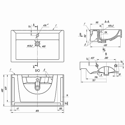 Мебель для ванной Lemark Combi 80 см белый глянец