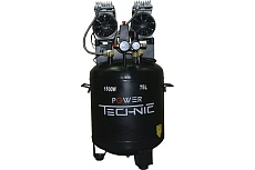 Компрессор Power Technic бесшумный, без 220В, 1800Вт, 320 л/мин, ресивер 75 л ACL320/075