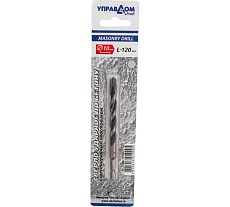 Сверло ударное по бетону, вышлифованный профиль, 10х120 мм, с шестигранным хвостовиком УправДом 4100001124