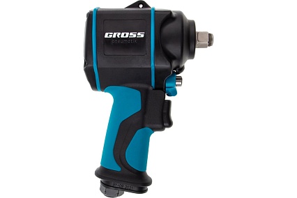 Гайковёрт пневматический ударный Gross G985, 1/2",Twin Hammer, 610 Нм, 9000 об/мин, композитный 57440