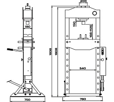Пресс с ручным и ножным приводом Kraftwell 30т KRWPR30F