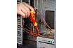 Диэлектрическая крестовая отвертка Deli dl514080 ph1x80мм сертификат vde до 1000в, магнитный наконечник, сталь cr-v, рукоять pp+tpr 110591