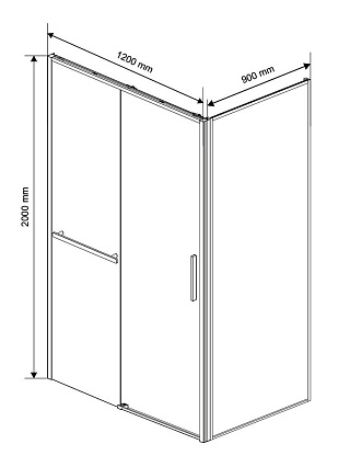 Душевой уголок Vincea Slim Soft VSR-1SS9012CLG 120x90 золото, прозрачный