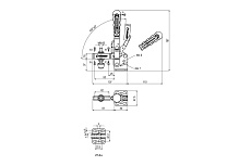 Вертикальный прижим KUKAMET со стопорной рукояткой S211-3-L