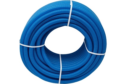 Гофра Uni-Fitt 25 мм, синяя, для труб 16 мм, 50 м 583B2505
