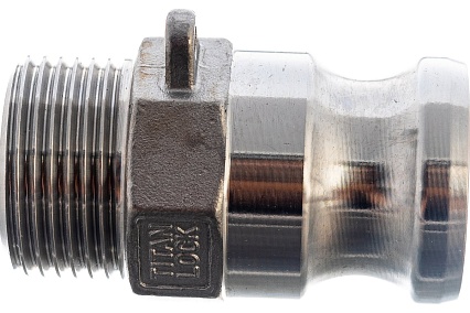 Камлок тип F (ниппель; наружная резьба BSP; 25 мм-1"; нержавеющая сталь) TITAN LOCK TL100FSS