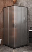 Душевой уголок Cezares MOLVENO-A-2-90-P-GM 90x90 рифленый, оружейная сталь