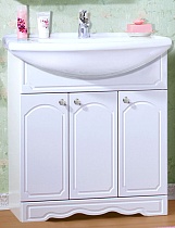 Мебель для ванной Бриклаер Лючия 80 см белый глянец