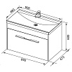 Тумба с раковиной Aquanet Августа 90 см