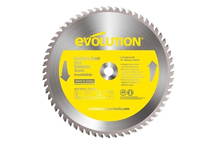 Диск по нержавеющей стали (355x25.4x2.4 мм; 90 зубьев) Evolution S355TCT-90CS