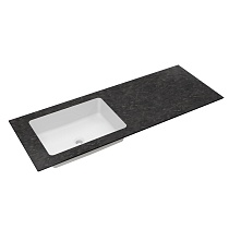 Тумба с раковиной Vincea Luxe 140 см шпон натуральный орех