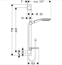 Душевой гарнитур Hansgrohe Raindance Select E 150 27856000