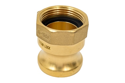 Камлок типа A (ниппель; внутренняя резьба BSP; 32 мм-1 1/4"; латунь) TITAN LOCK TL125ABR