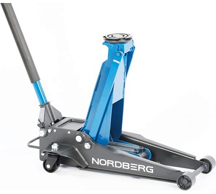 Супернизкий подкатной домкрат Nordberg 3 тонн, H=75-510 мм N32034