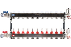 Коллектор из нержавеющей стали Rommer в сборе, с расходомерами, 11 выходов Rms-1210-000011 RG0091LAMF0N76