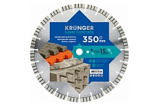 Диск алмазный сегментный по армированному бетону Laser Concrete 350x3.5x15x25.4 мм Kronger B200350C