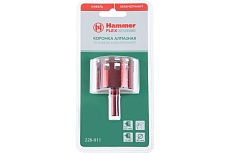 Коронка алмазная трубчатая по керамограниту Flex 226-011 DHS (45х65 мм; высота сегмента 5 мм; A3; 60Р) Hammer 58974