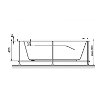 Акриловая ванна Relisan Zoya150x95 см R