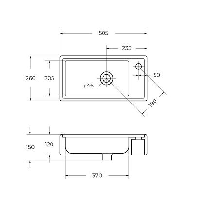 Тумба с раковиной BelBagno Kraft Mini 50 см L