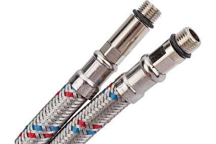 Гибкая подводка для смесителей ELKA (оплетка нерж.сталь) 1/2", вр/нр м10, 60 см (пара) 694687891806