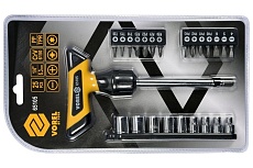 Реверсивная отвертка с набором бит Vorel 25 предметов 65105