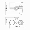 Дозатор жидкого мыла WasserKRAFT Ammer K-7089 со стаканом, матовый хром