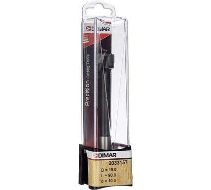 Сверло чашечное D15 L90. хвостовик 10x30 мм, круглый Dimar 2033157