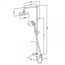 Душевая стойка Am.Pm Sense ShowerSpot F0775000 термостат