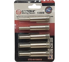Коронка по стеклу и керамике 10 мм 5 шт в упаковке Strong CTK-04100010