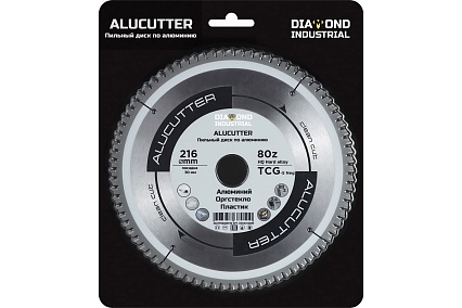 Диск пильный по алюминию, пластику Alucutter 216x30 мм, Z=80 TCG Diamond Industrial DIDA216Z80