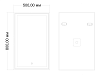 Зеркало Art&Max Zoe 50x80 см, с подсветкой