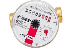 Счетчик горячей воды (Ду=15мм, L=80мм, Qном=1,5 м3/ч) Ителма WFW20.D080 WFW20.D080-0-R-L-0-IP54