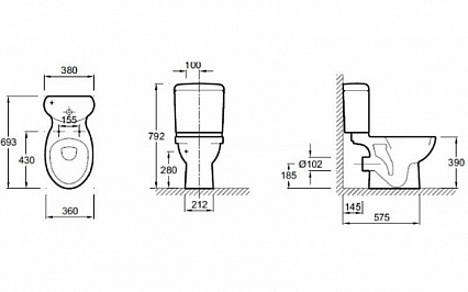 Бачок для унитаза Jacob Delafon Patio E1448-00