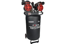 Поршневой малошумный безмасляный компрессор Power Technic с фильтром влагоотделителем ACL480/075V