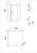 Душевой уголок Niagara Nova NG-6434-08 100x100 прозрачный, золото