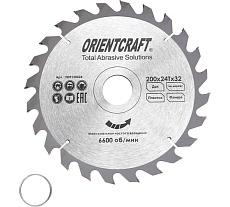 Диск пильный по дереву Orientcraft 200х32/30 мм, 24Z 1009120024