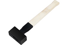 Кувалда ЛОМ литая, 3 кг, деревянная рукоятка 4613185