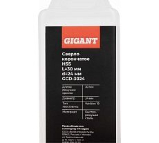 Сверло корончатое, HSS, L=30 мм, d=24 мм Gigant GCD-3024