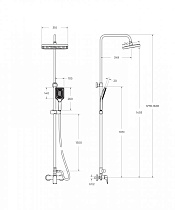 Душевая стойка BelBagno Due DUE-DOCM-CRM хром