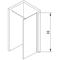 Душевая перегородка RGW Walk In WA-002 60x195 хром, прозрачное