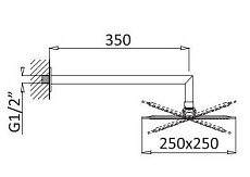 Верхний душ Cezares CZR-B-TDD-30-SS 30 см бронза