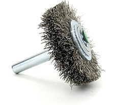 Щетка дисковая EuroBrush Д40x12 c хв-м д6x30, ворс гофр нерж сталь 0,20, до 20000 об/мин код 13-010 EB-D40SS3