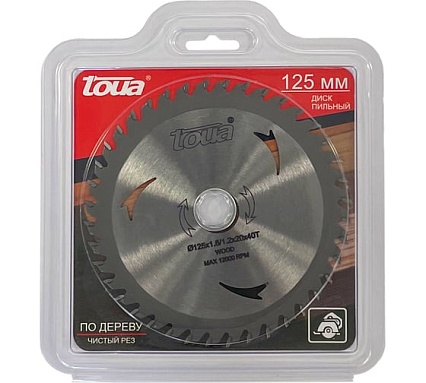 Диск пильный по дереву 125x20x40 мм, Toua TDW1252040