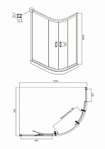 Душевой уголок Ambassador Royal 120x80 18015301 матовый с рисунком, золото