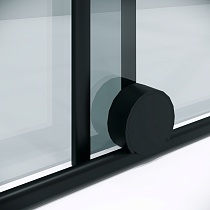Душевая перегородка Niagara Nova NG-671-10BLACK 100x200 прозрачная, профиль черный матовый