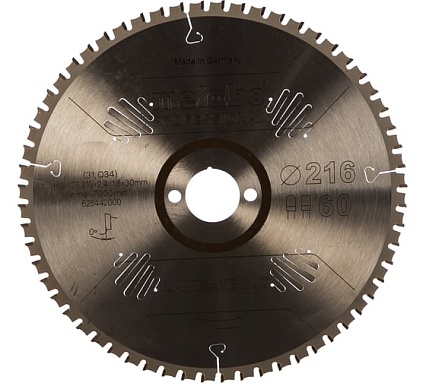 Диск пильный LaminateCutProf (216x30 мм; 60FZ/TZ) Metabo 628442000