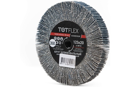 Круг лепестковый радиальный универсальный 125x20 мм, М14, Р60 TOTFLEX 4631163848077