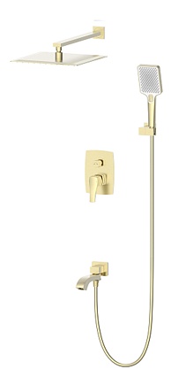Душевой набор Wonzon&Woghand Flex WW-88939072-BG брашированное золото
