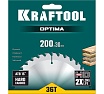 Диск пильный по дереву Kraftool Optima 200x30 мм, 36Т 36951-200-30
